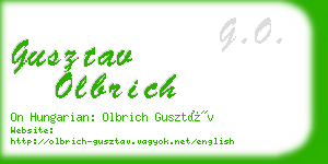 gusztav olbrich business card